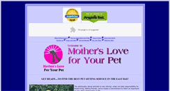 Desktop Screenshot of mothersloveforyourpet.com